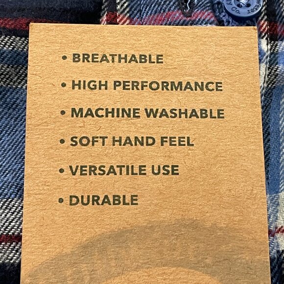 (NWT) STILLWATER SUPPLY Flannel long shirt. Blue/Burgundy plaid, 2XL - Picture 10 of 10